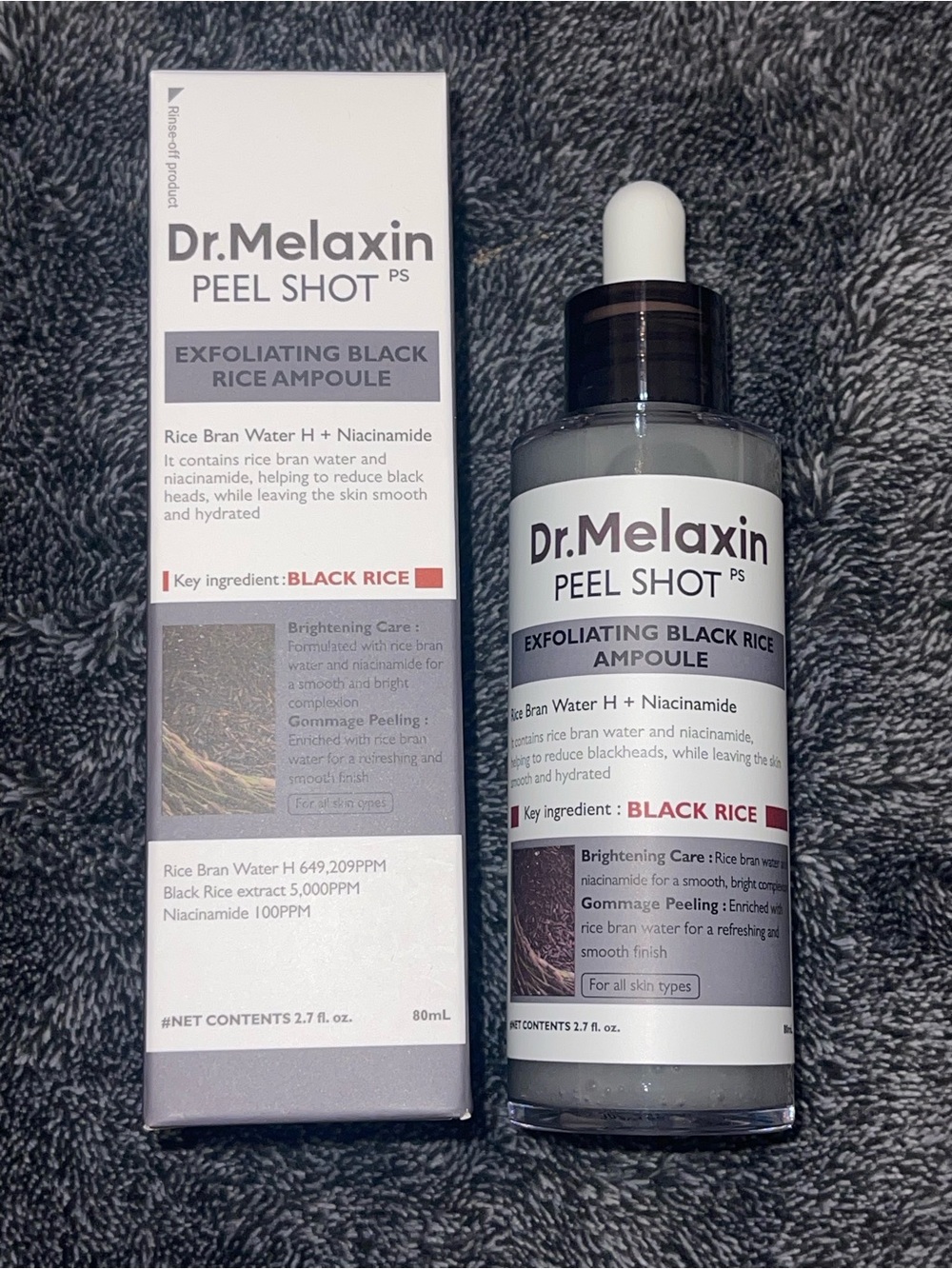 Dr. Melaxin Peel Shot Exfoliating Black Rice Ampoule